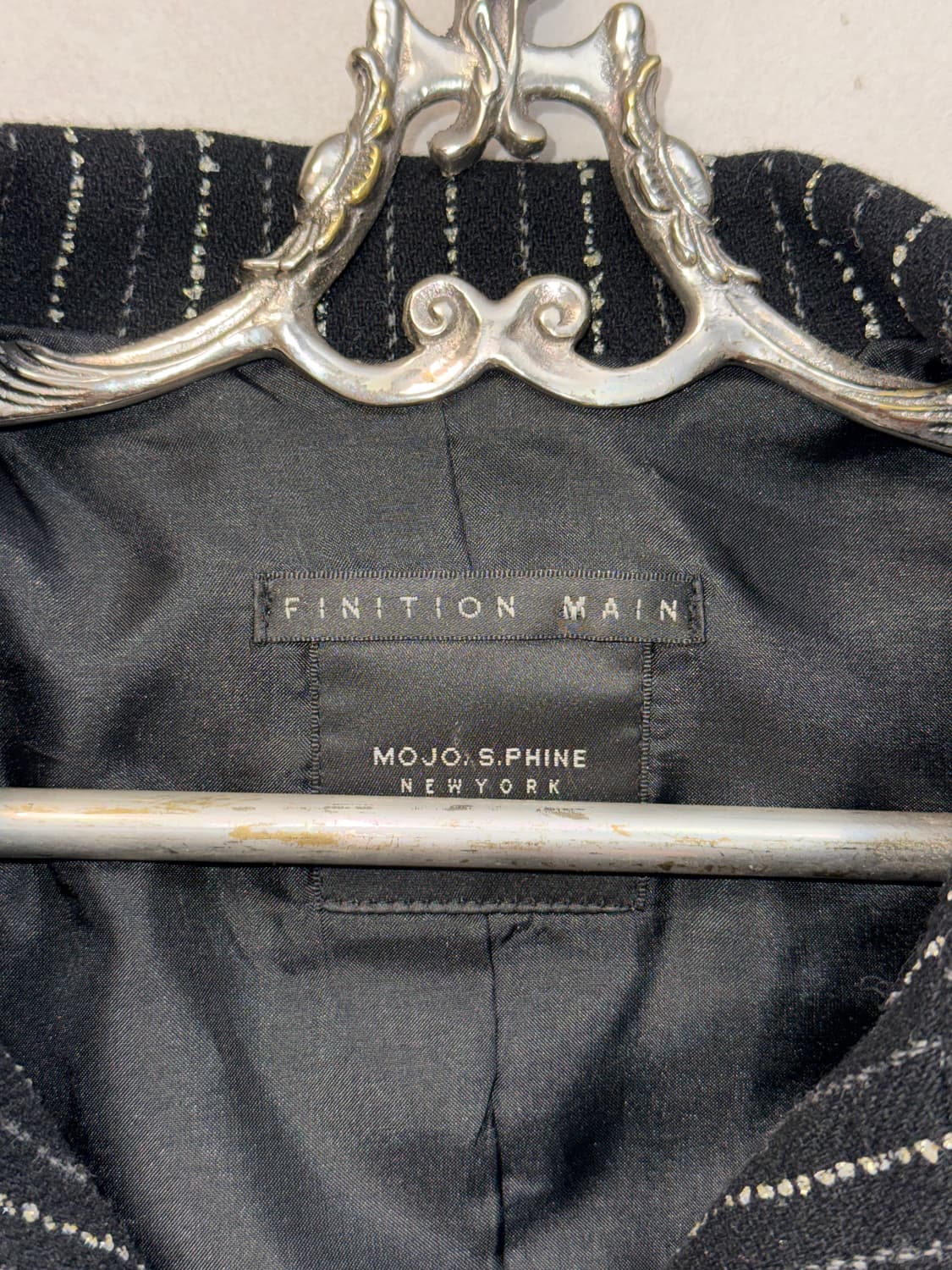 Mojo S Phine black wool stripe button jk 상품이미지4