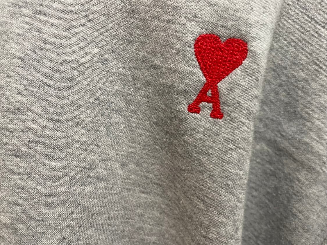 아미 스몰로고 맨투맨 그레이 블랙 M 상품이미지2