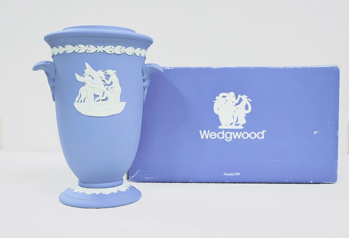 [영국앤틱] 웨지우드 제스퍼웨어 양손잡이 중형화병(박스o)_페일블루 상품이미지9