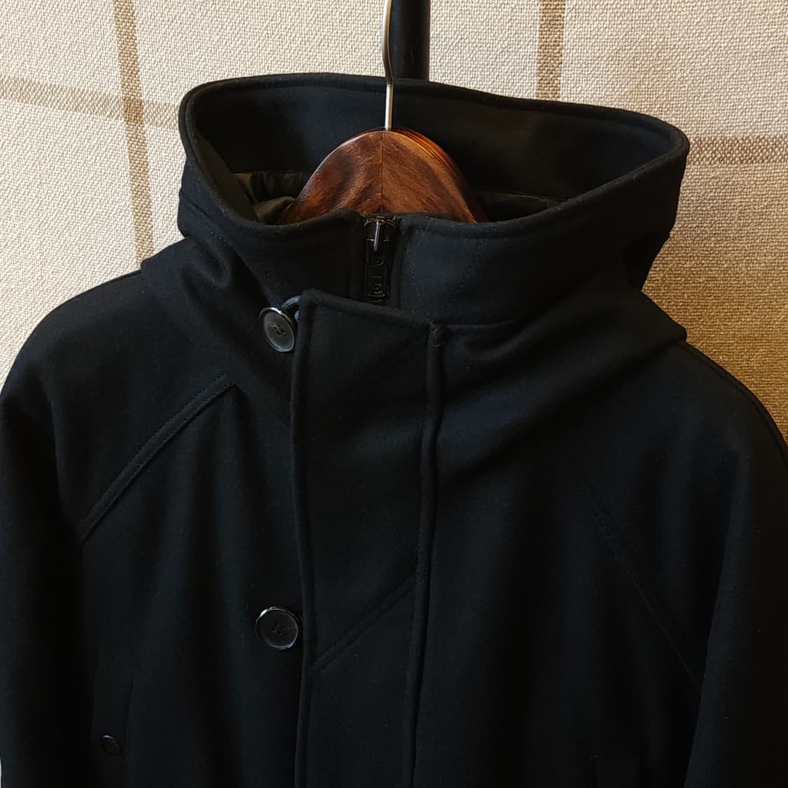 00년대 지방시 헤비울 레이어드 N3B 후드코트 48 오버사이즈 상품이미지4