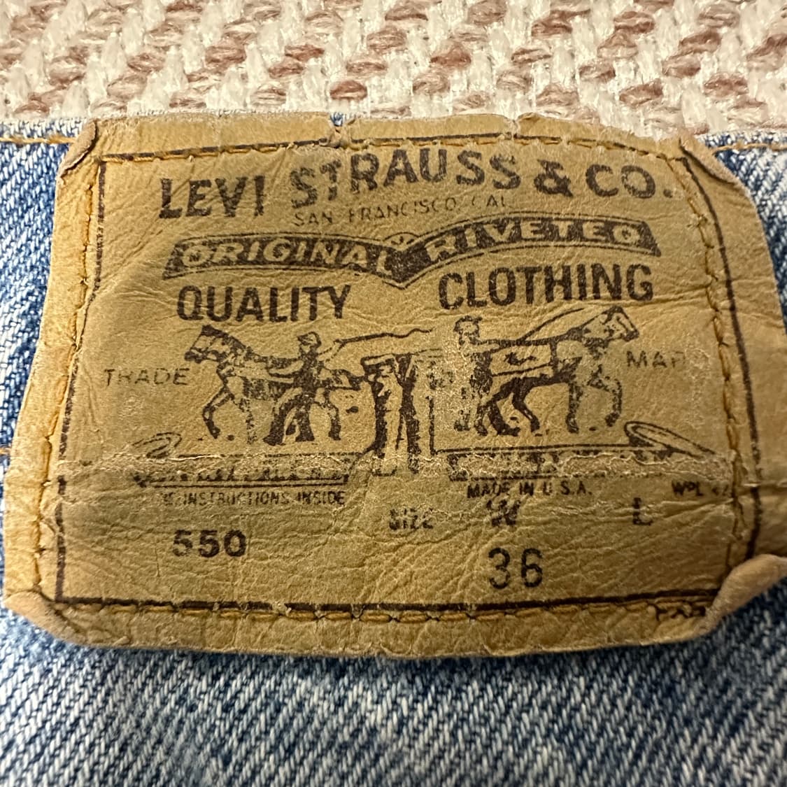 LEVI'S 550 90's usa made orangetab jeans 상품이미지3
