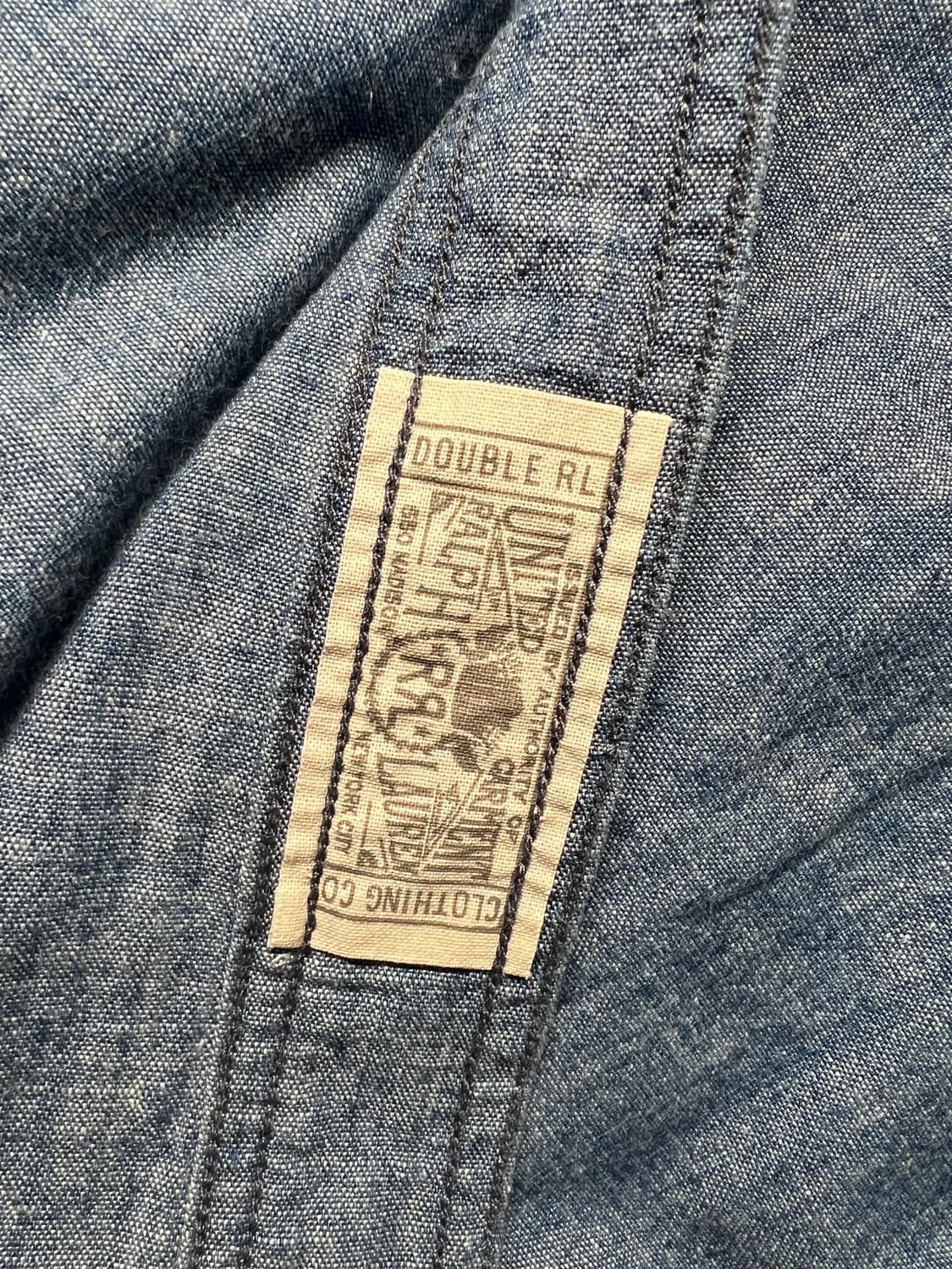 [L] RRL 인디고 샴브레이 워크셔츠 상품이미지3