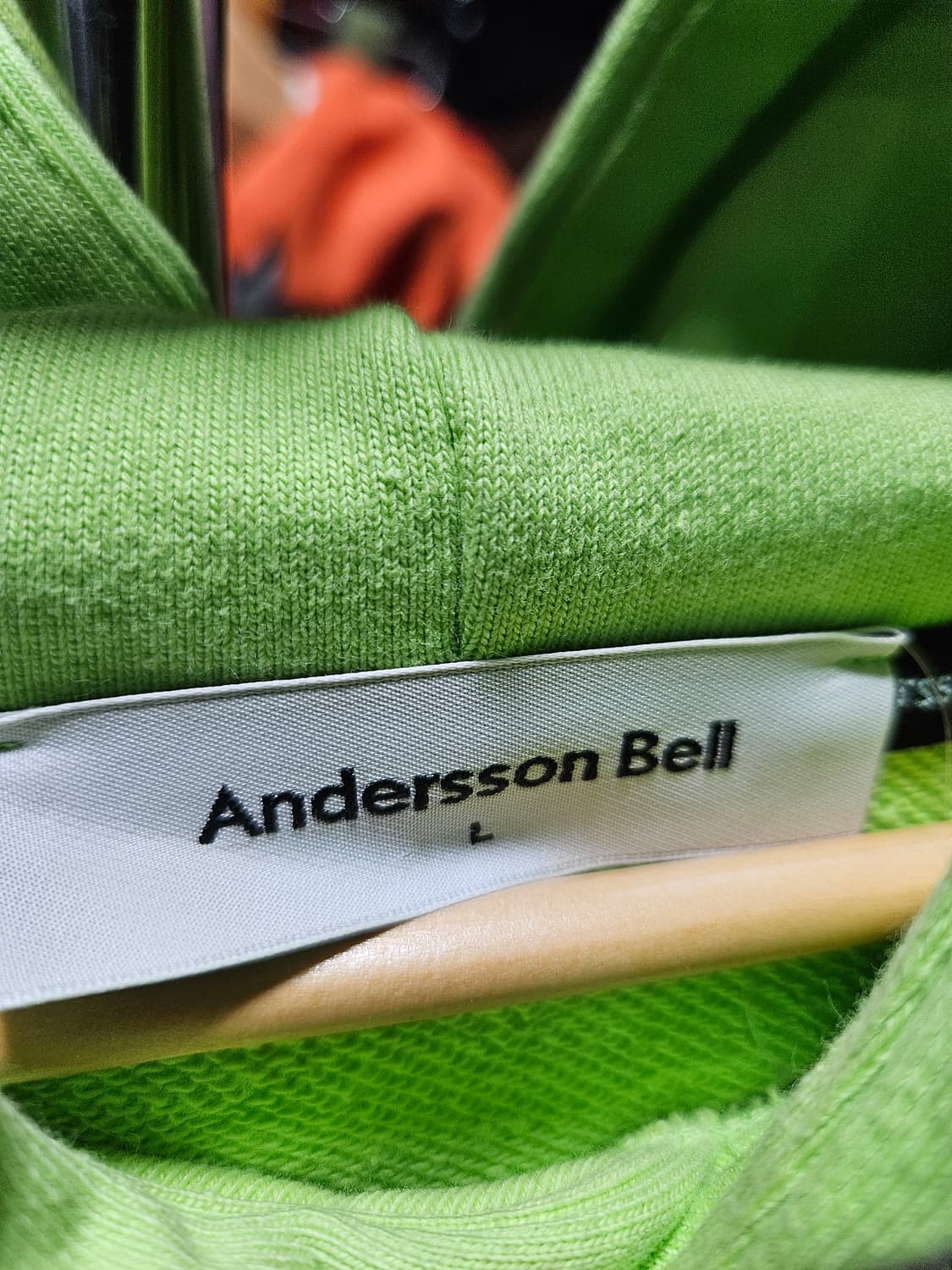 앤더슨벨 후드티 L 라임 상품이미지5