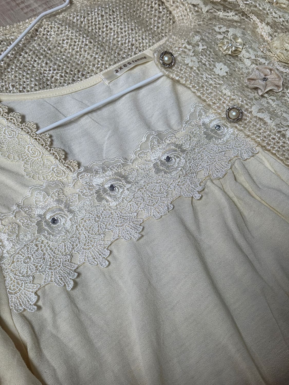 러블리 모리 페어리 가디건 액팜 엑팜 롱슬리브 이너 세트 상품이미지4