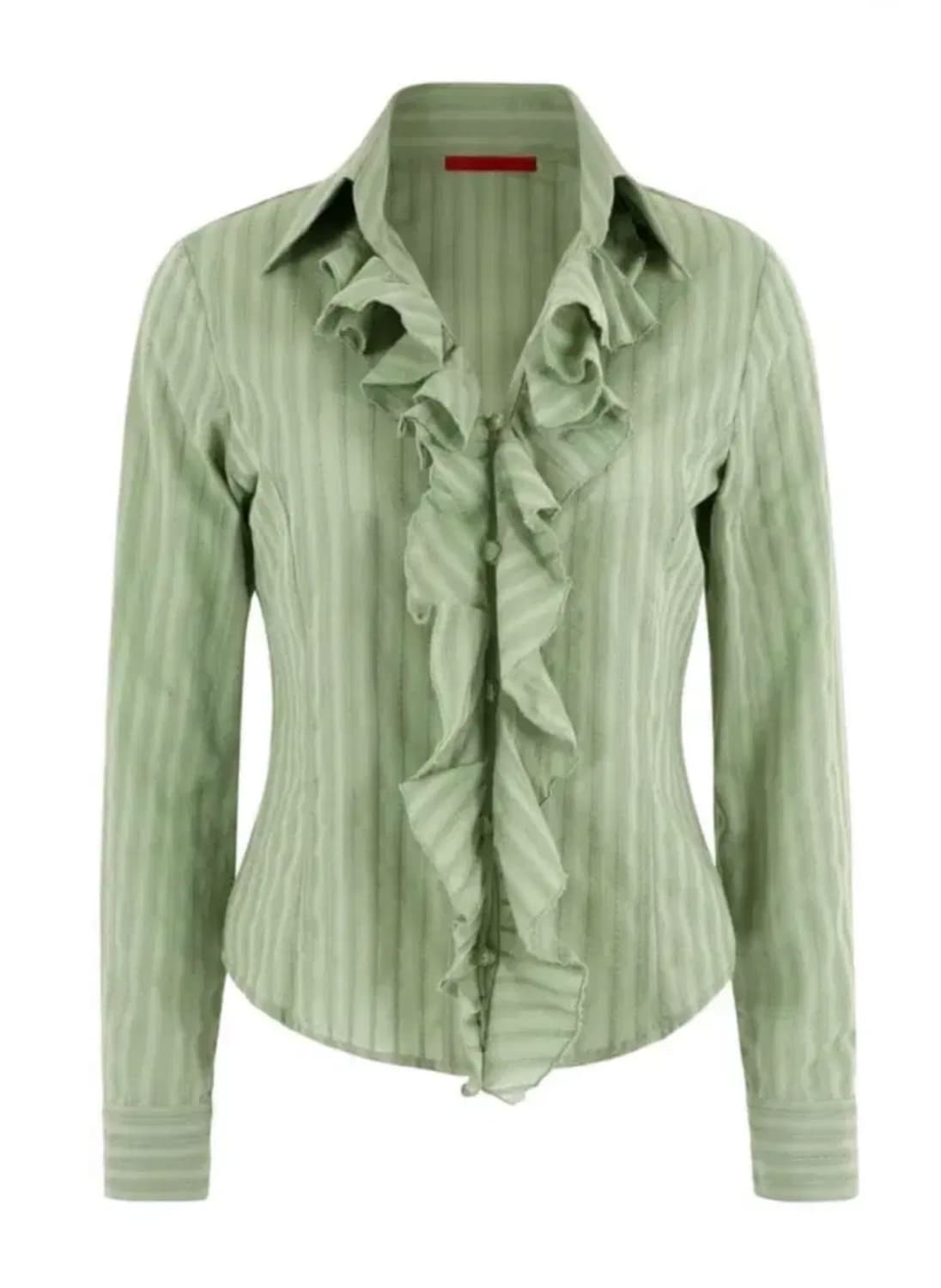 새상품 샵책갈피 러플 셔츠 상품이미지1