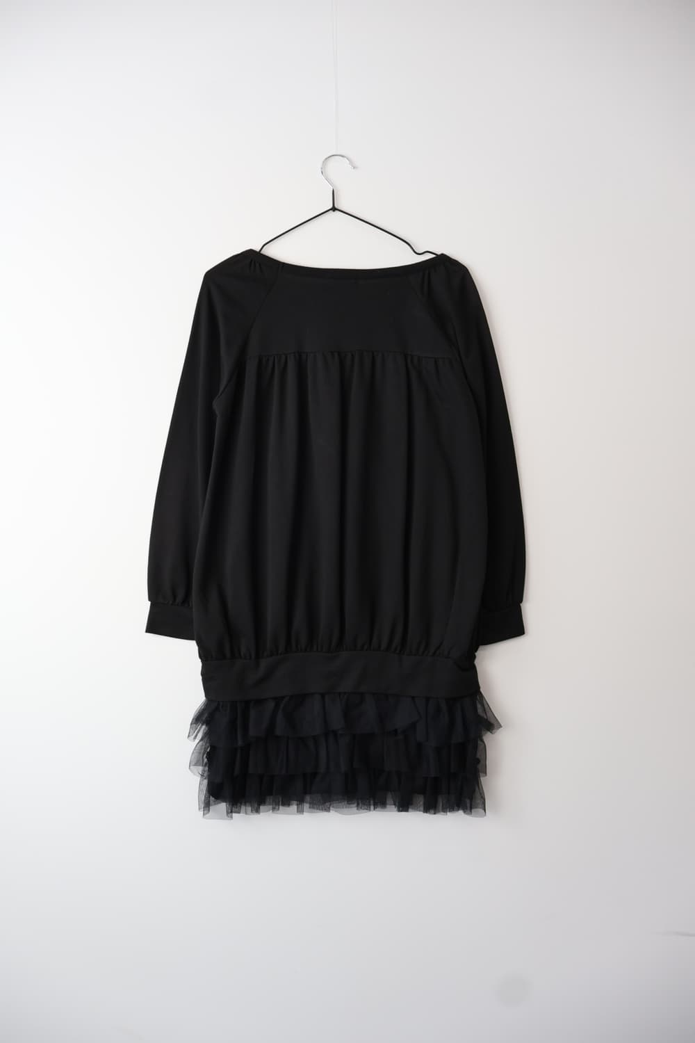 Jpn Black Tulle Ruffle Bow Tunic Dress 상품이미지6