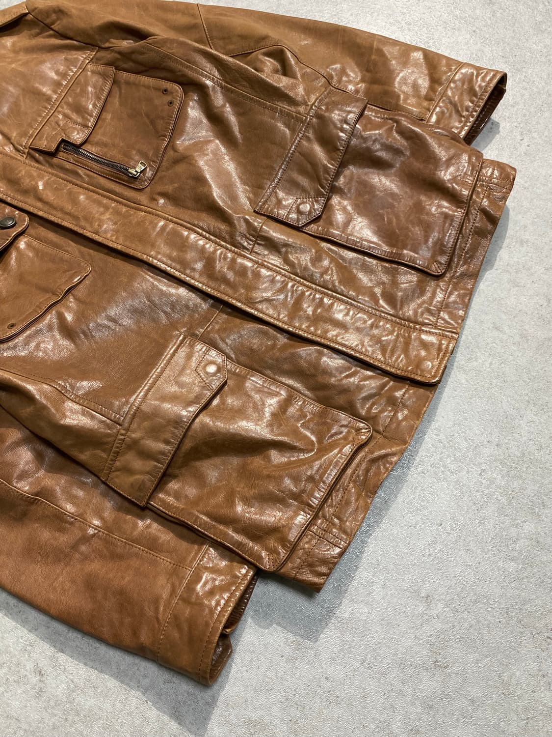 [100] London Fog 런던포그 브라운 고트스킨 필드자켓 상품이미지4