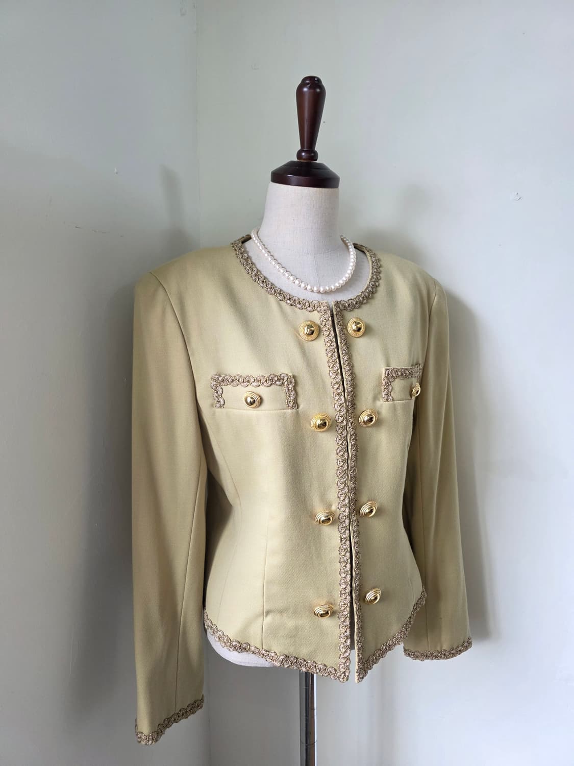 레이스테이핑 금장 더블 자켓 상품이미지2