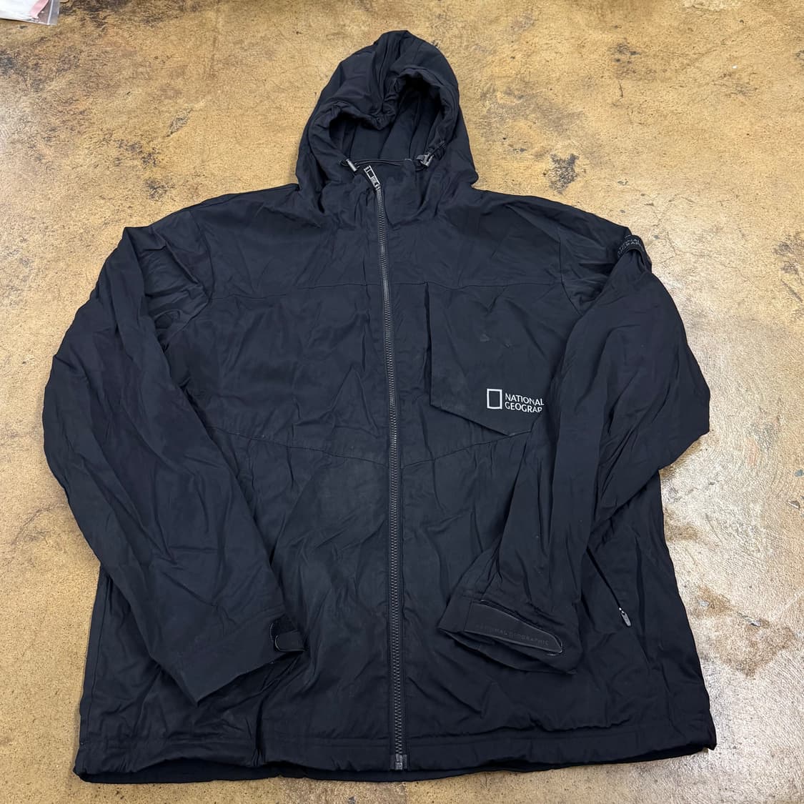 [정품/XL] 내셔널지오그래픽 블랙 후드 바람막이 b14 상품이미지2