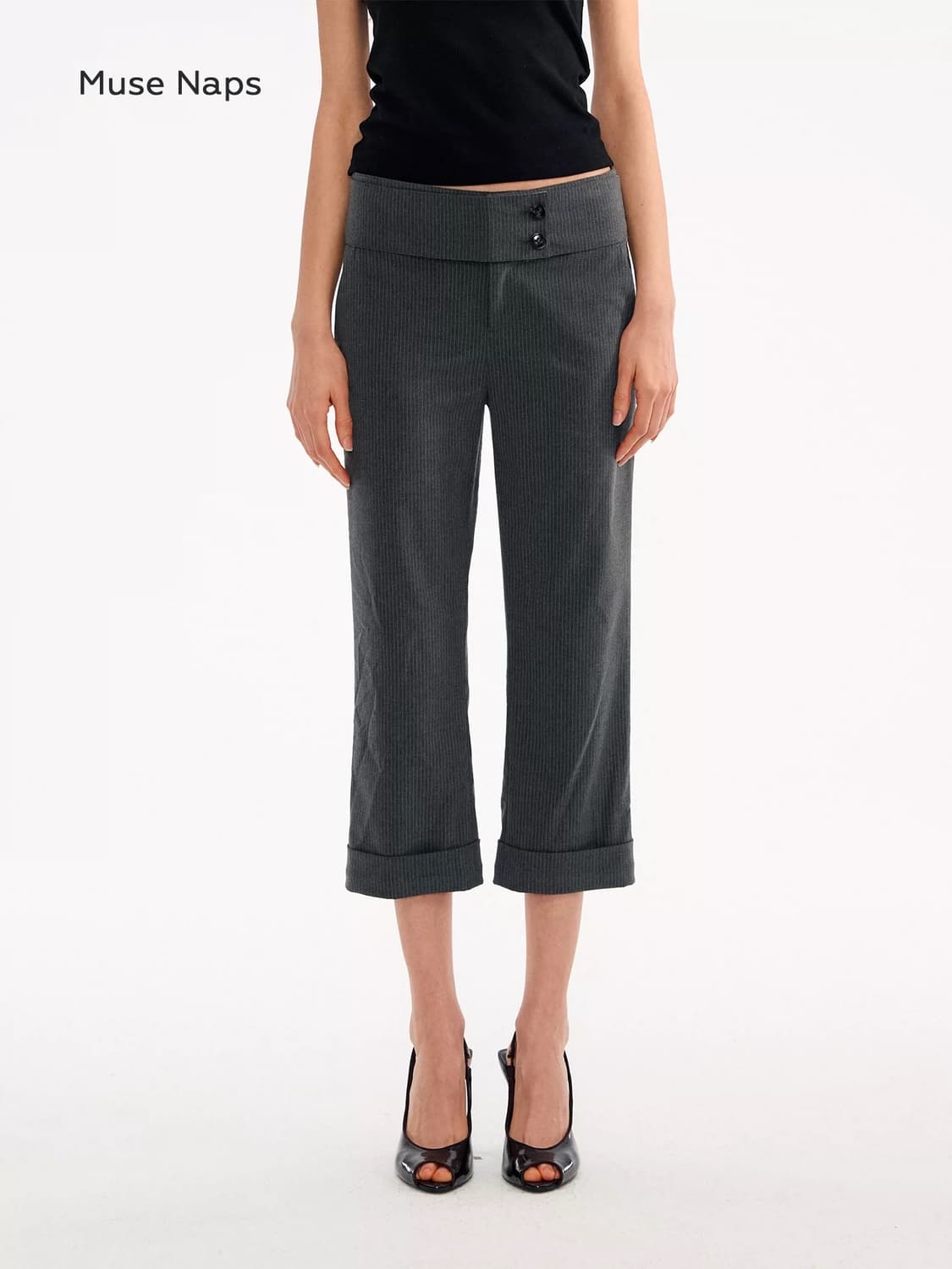 Muse Naps 스트라이프 캐주얼 바지 상품이미지2