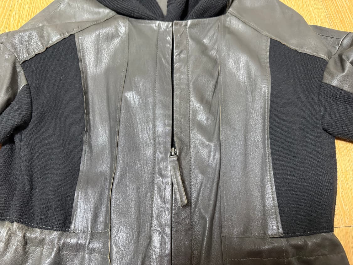 양가죽 후드 코트 M 상품이미지4