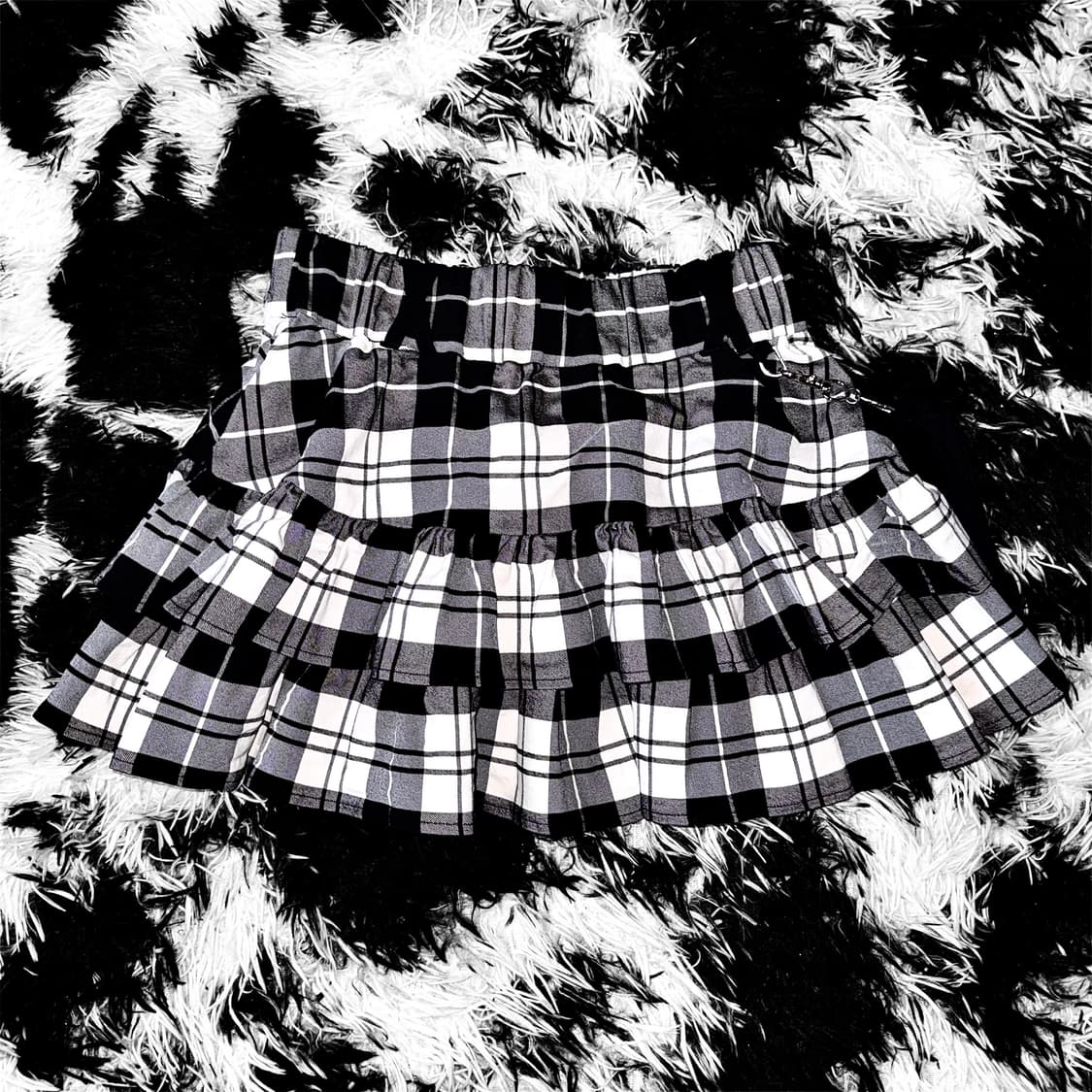 DIMMOIRE 체크 프릴 스커트 치마 상품이미지4