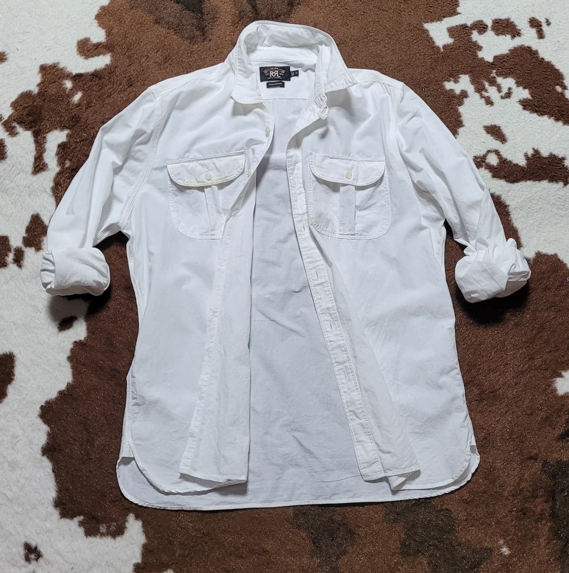 RRL (포켓이염) 연아이보리 면남방(XL) 상품이미지2