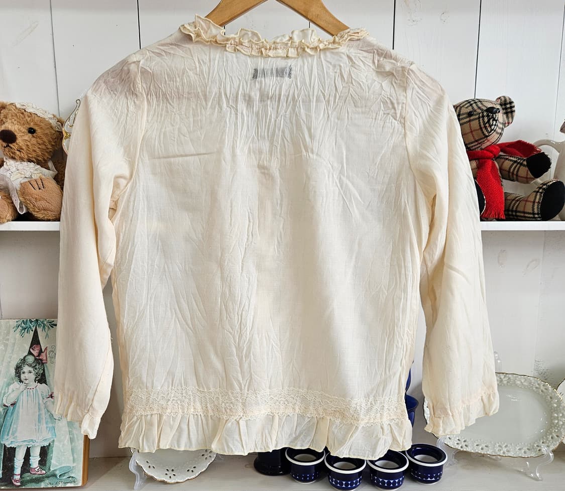 크림 레이스 프릴 블라우스 상품이미지6