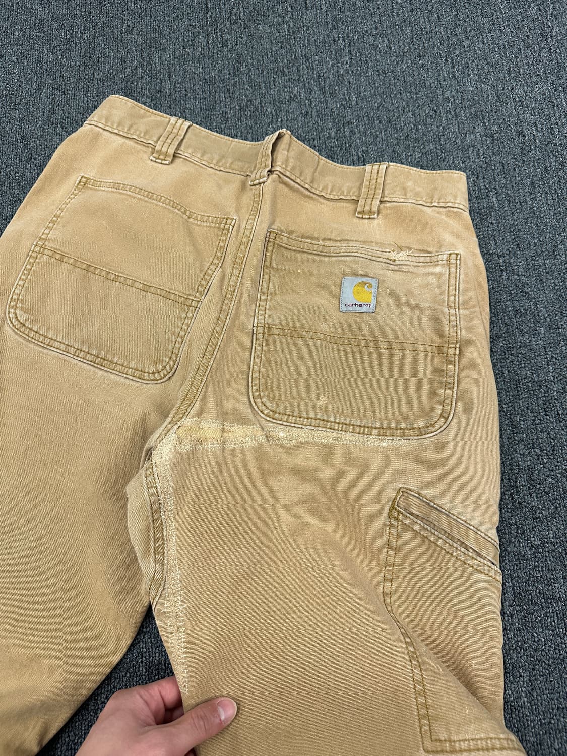 33) 칼하트 더블니 브라운 워크팬츠 상품이미지8