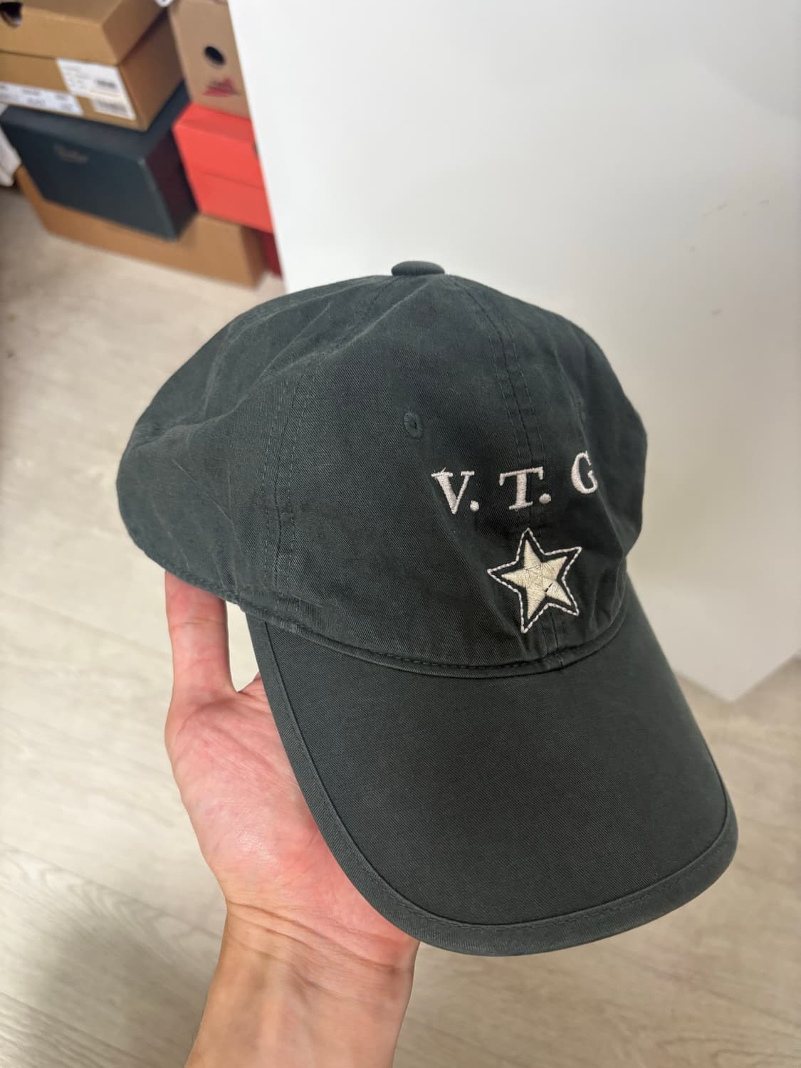 해칭룸 vtg 볼캡 다크 그린 VTG Star Cap Washed Dar 상품이미지3