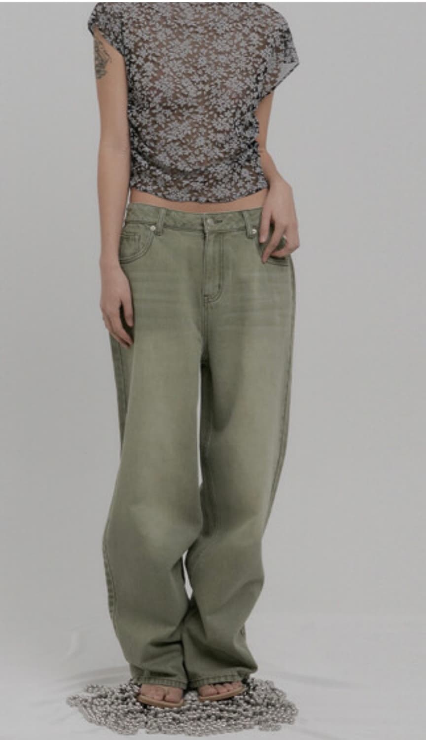 color dyeing jean (khaki) 상품이미지2