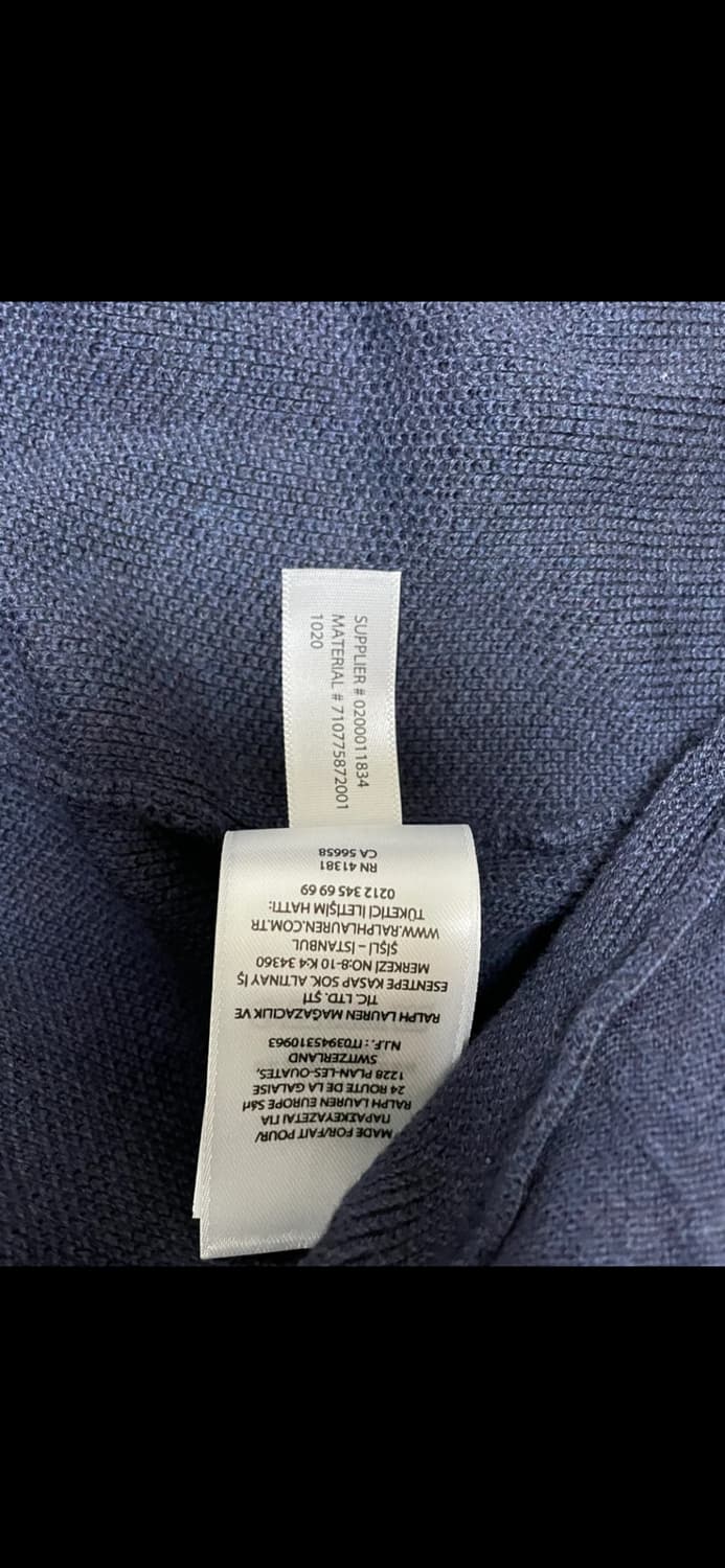 폴로 랄프로렌 가디건 반집업 L 상품이미지3