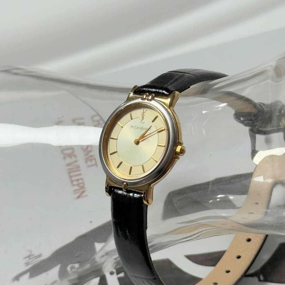 빈티지 YSL 골드 톤 라운드 다이얼 시계 상품이미지3