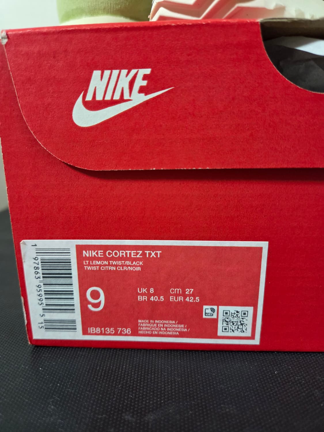 [새상품]나이키 코르테즈 텍스타일 라임 상품이미지5