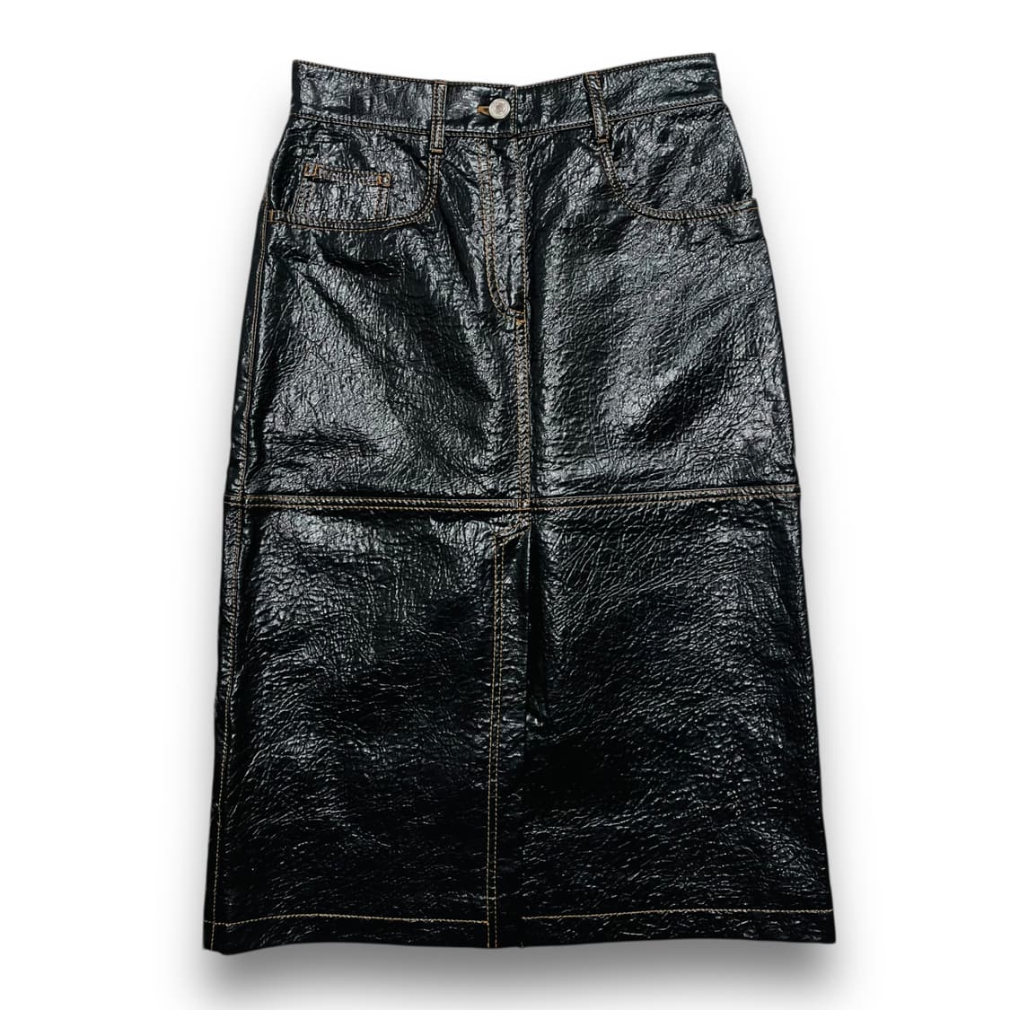 MSGM Women's black midi skirt 상품이미지1