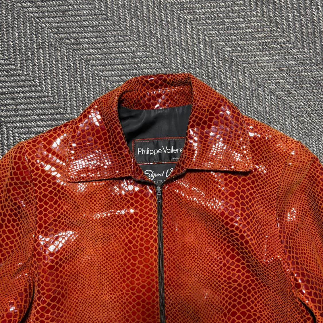 Philippe Vallere 파이톤(뱀피) 가죽 자켓(Free) 상품이미지3