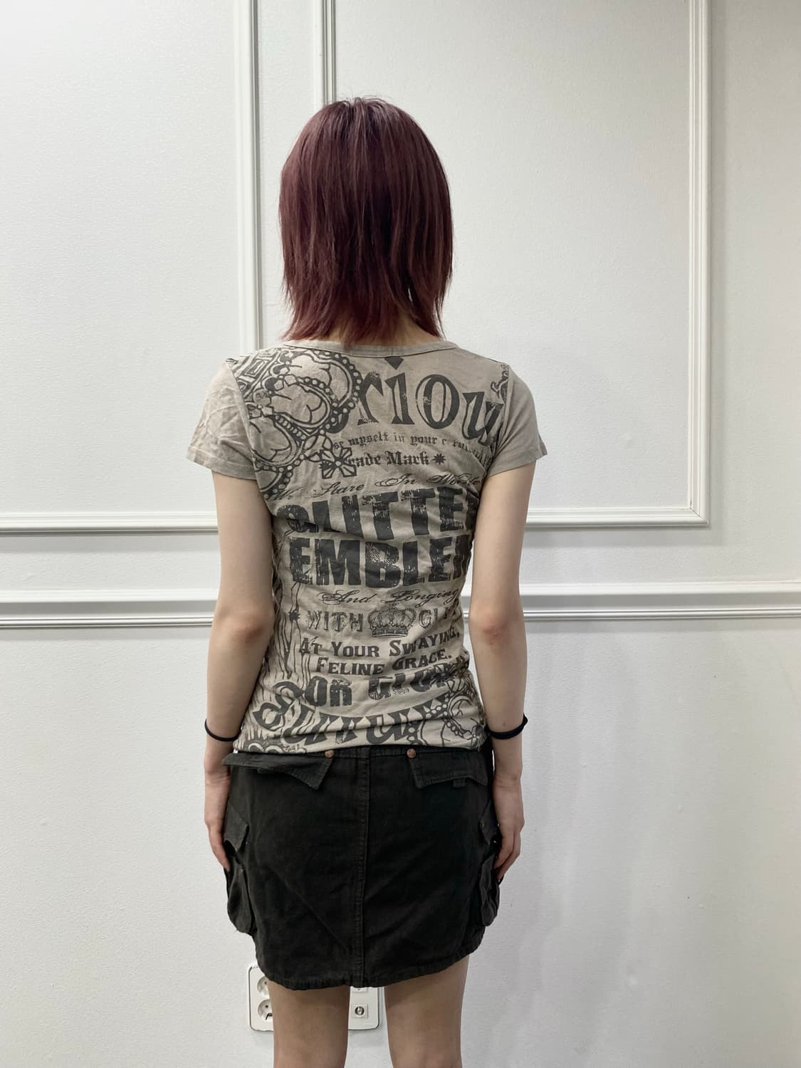[GLITZ]2000s Glitz Print Slim Fit Top 상품이미지3