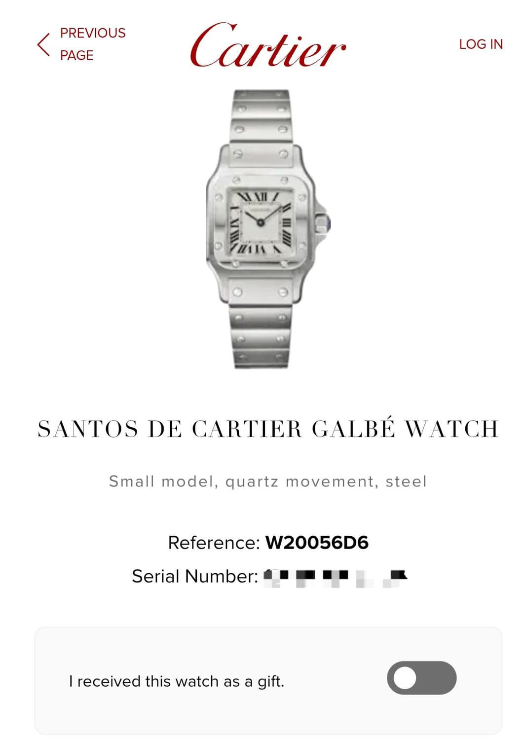 까르띠에 산토스 갈베 스틸 스몰 S 쿼츠 여성용 시계 04년 상품이미지8