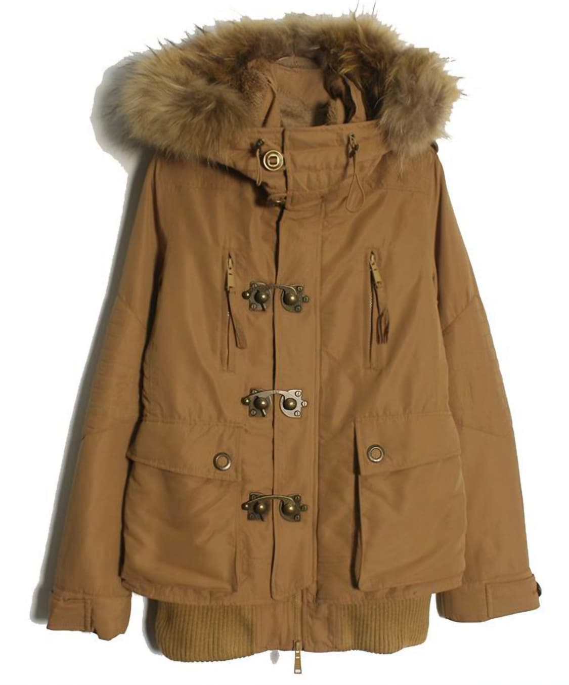 Sly Carmel fur hood jacket 상품이미지1