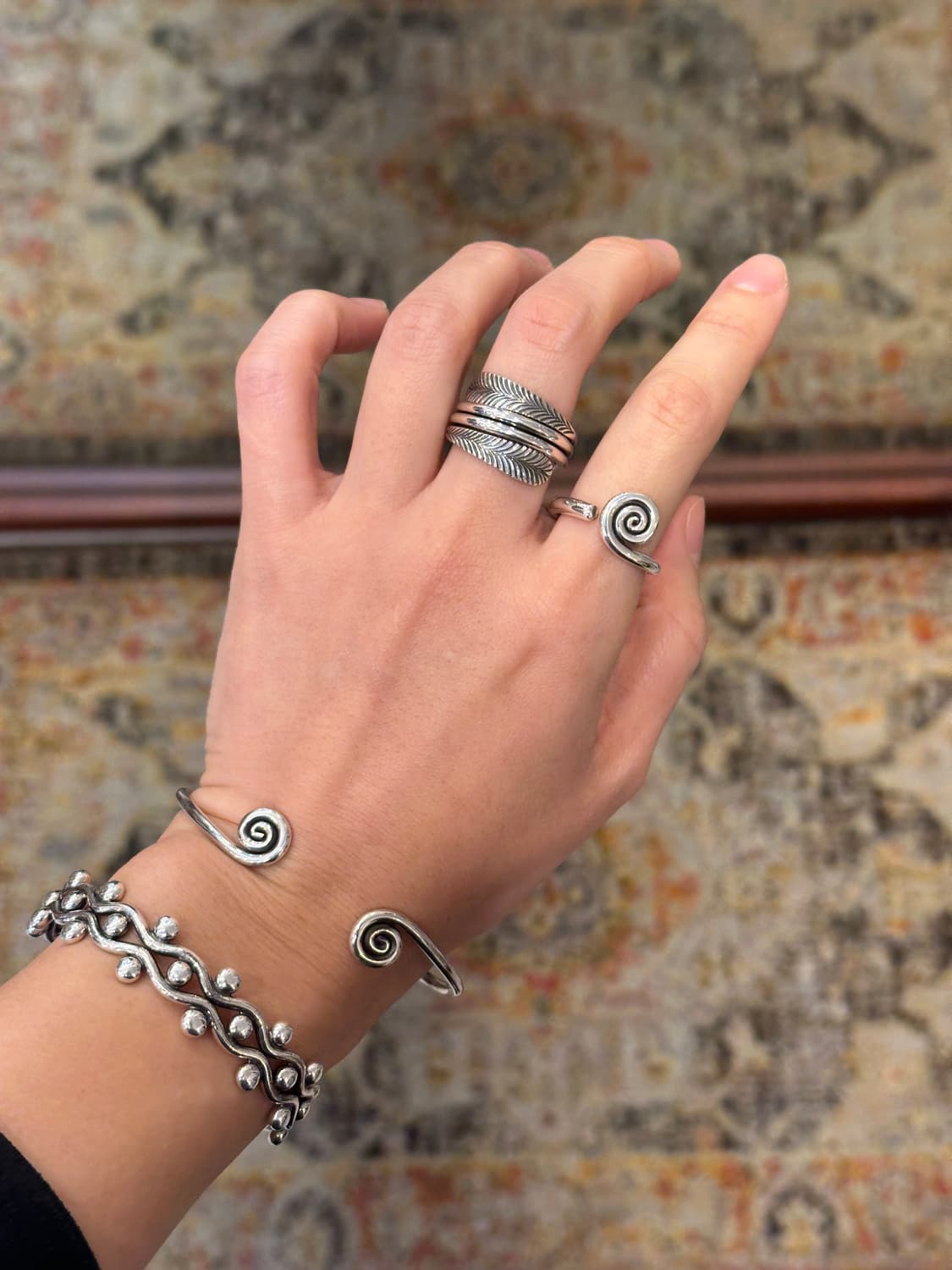 Twin Spiral 925Silver Bangle 상품이미지10