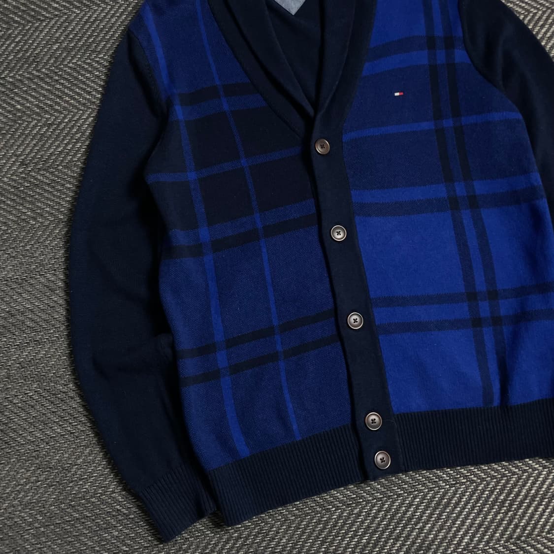 타미힐피거 자수로고 체크 패턴 가디건y 4784 상품이미지4