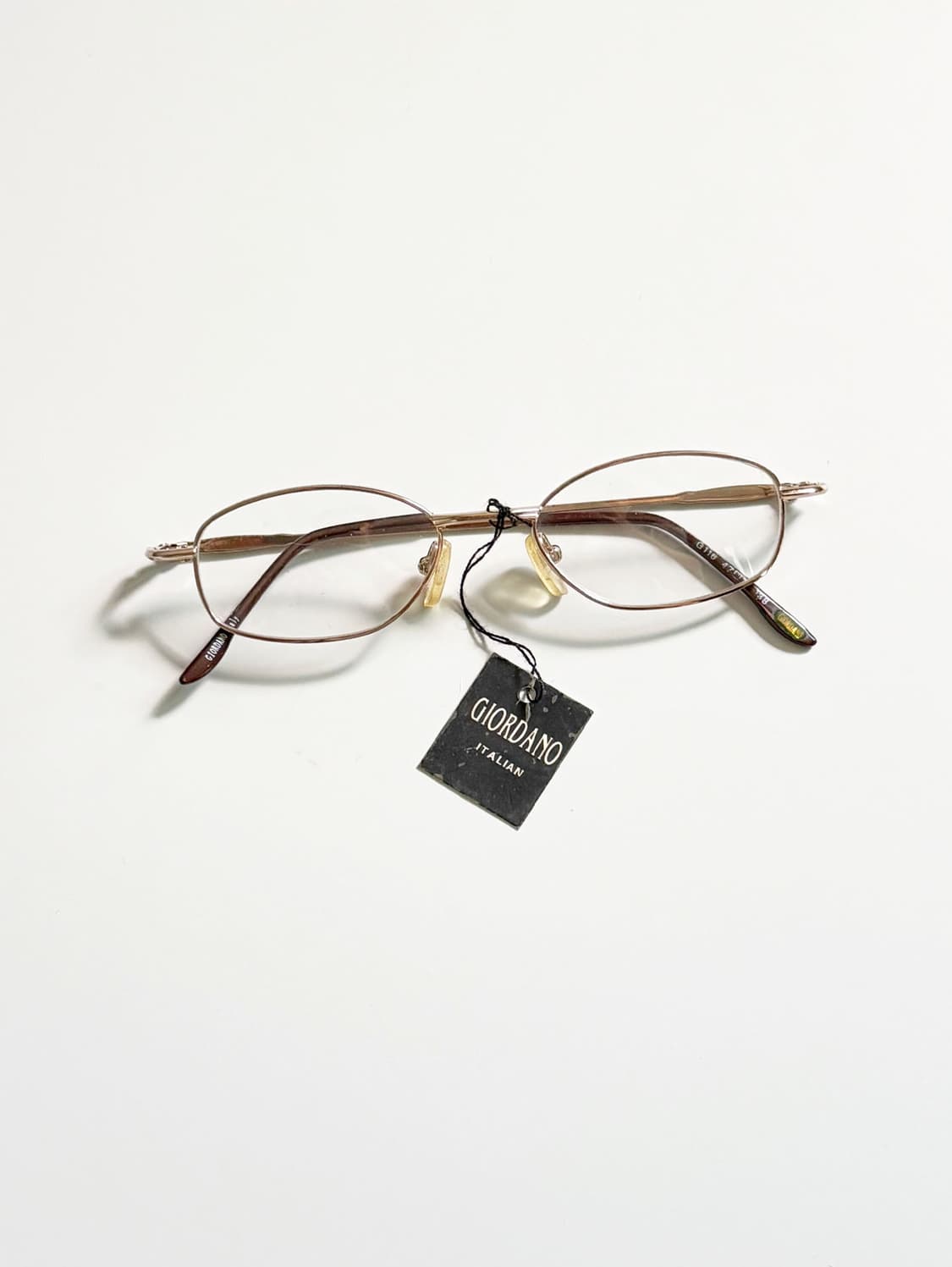 90s GIORDANO 골드 슬림 오벌 메탈 프레임 빈티지 안경 상품이미지1