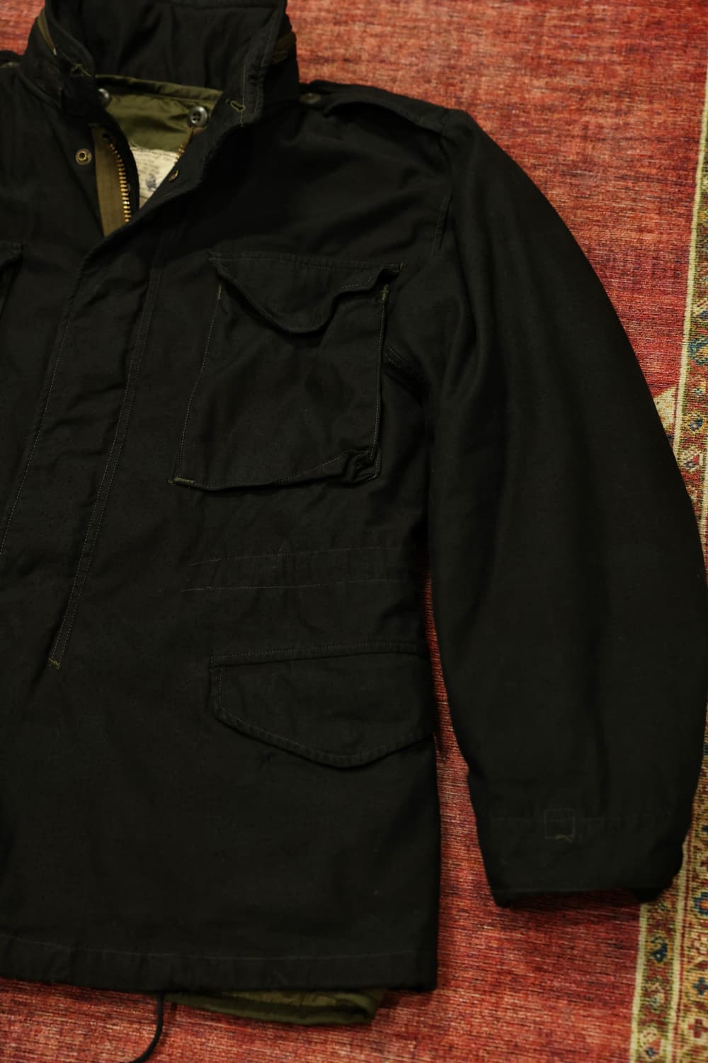 80s 밀리터리 m65 필드자켓 블랙 내피 셋트 판매 상품이미지2