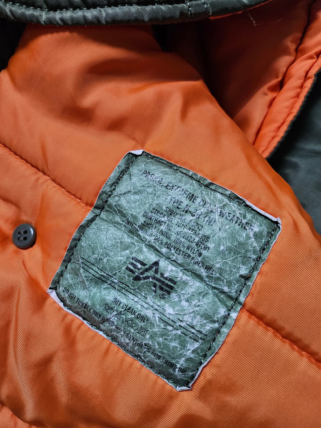 알파인더스트리 N3B 카키 항공 패딩  상품이미지9