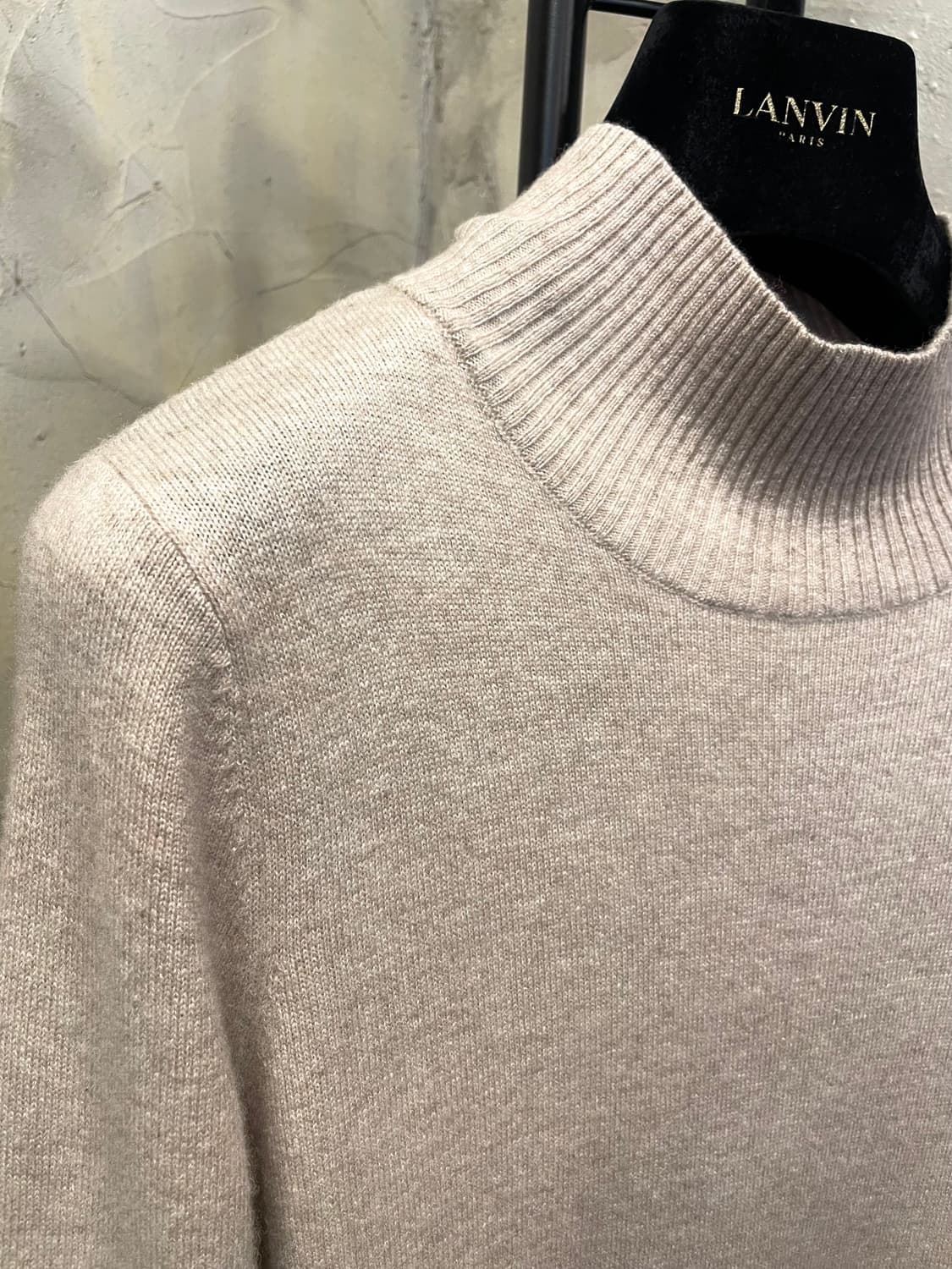 베이지 캐시미어 100% 실크 원피스 상품이미지2