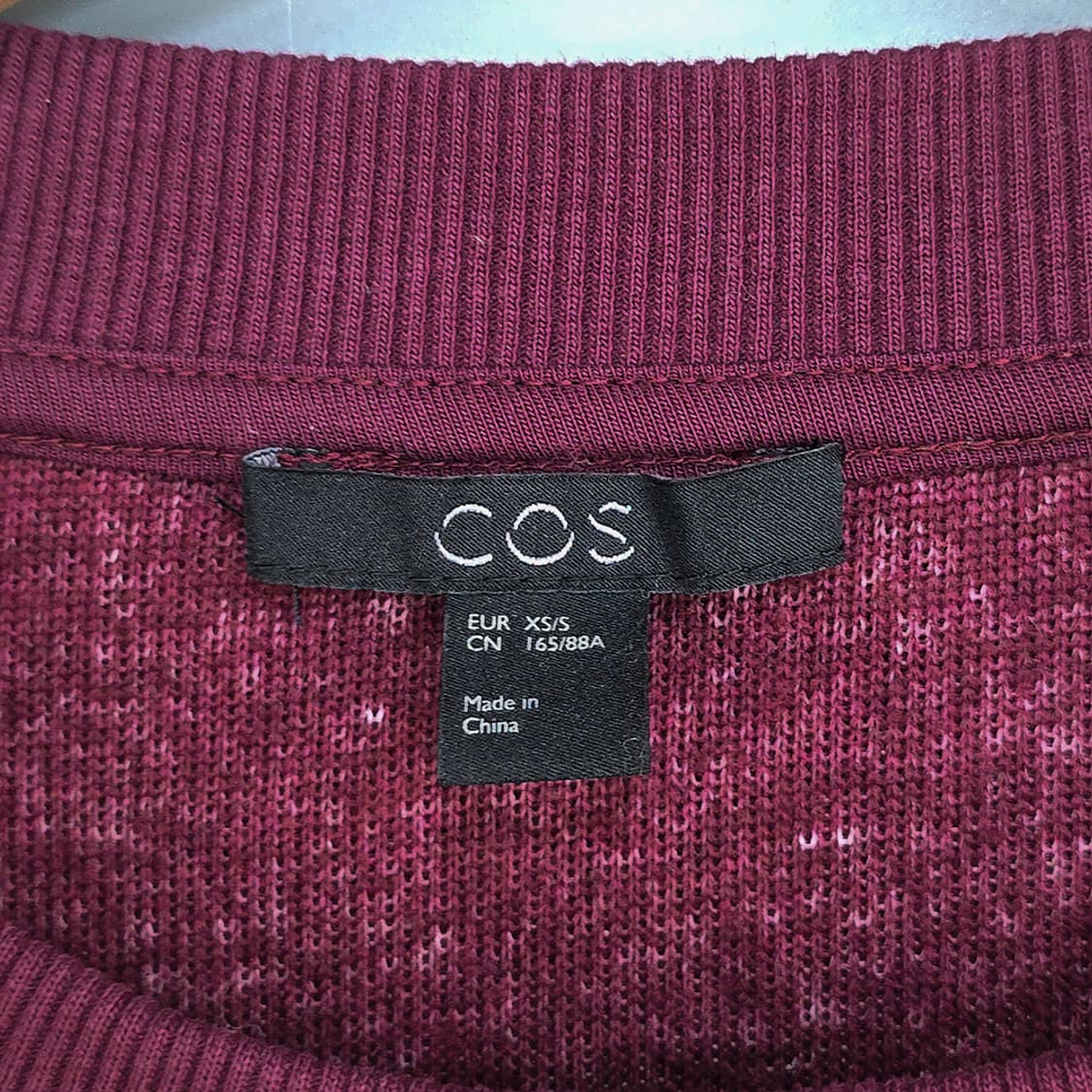 코스(COS) 보아플리스 크루넥 버건디 XS/S 상품이미지8