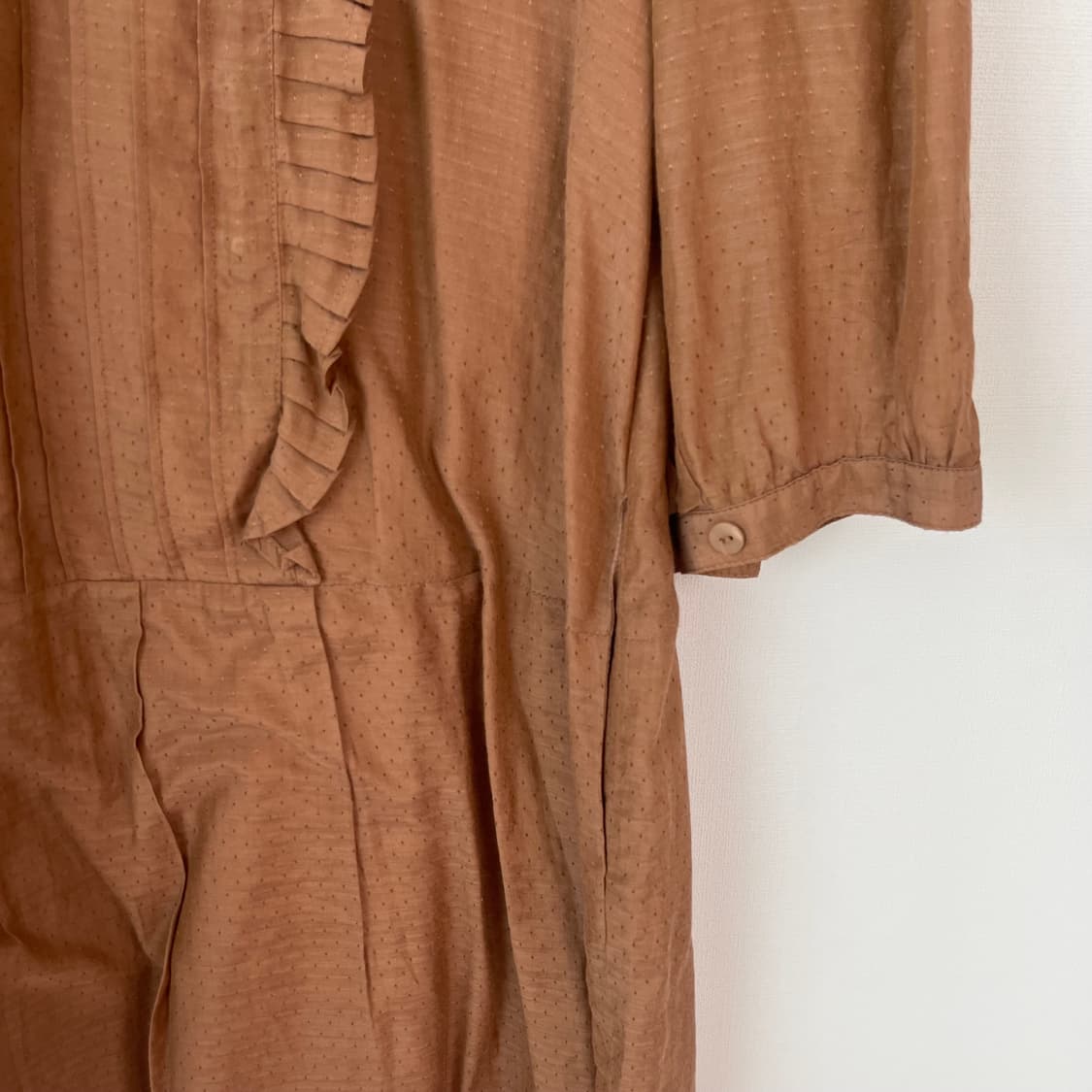 씨바이끌로에 레드골드브라운 실크 혼방 원피스 44~55 상품이미지4