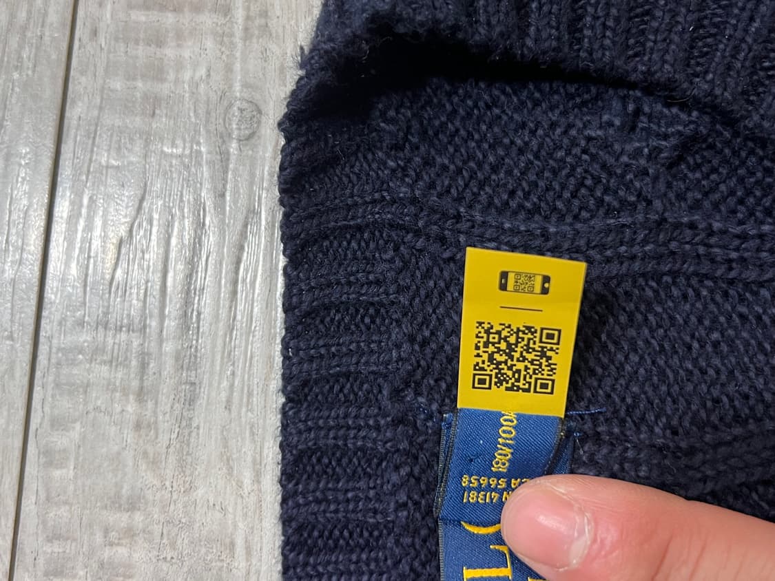 폴로 케이블 니트 네이비 L 105 거의 새것 QR 정가 25 상품이미지3