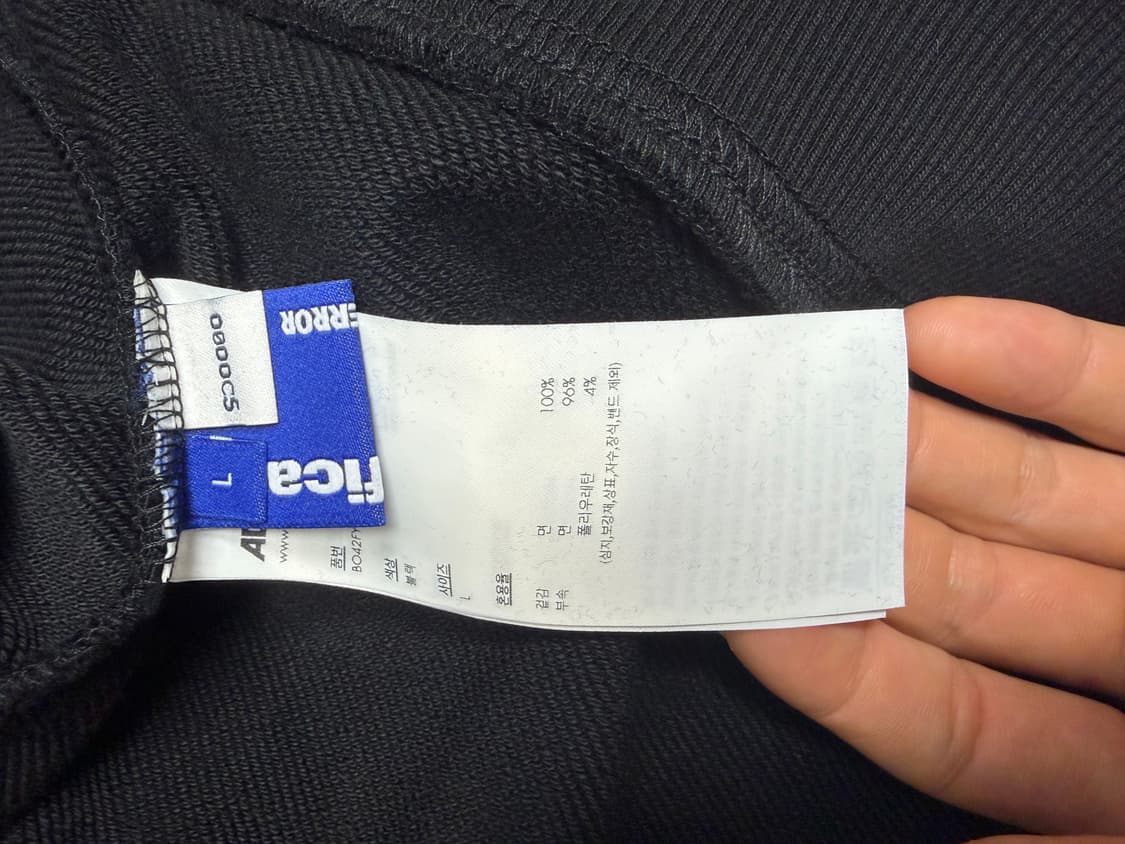 아더에러 시그니피컨트 맨투맨 블랙 L (새상품) 상품이미지3