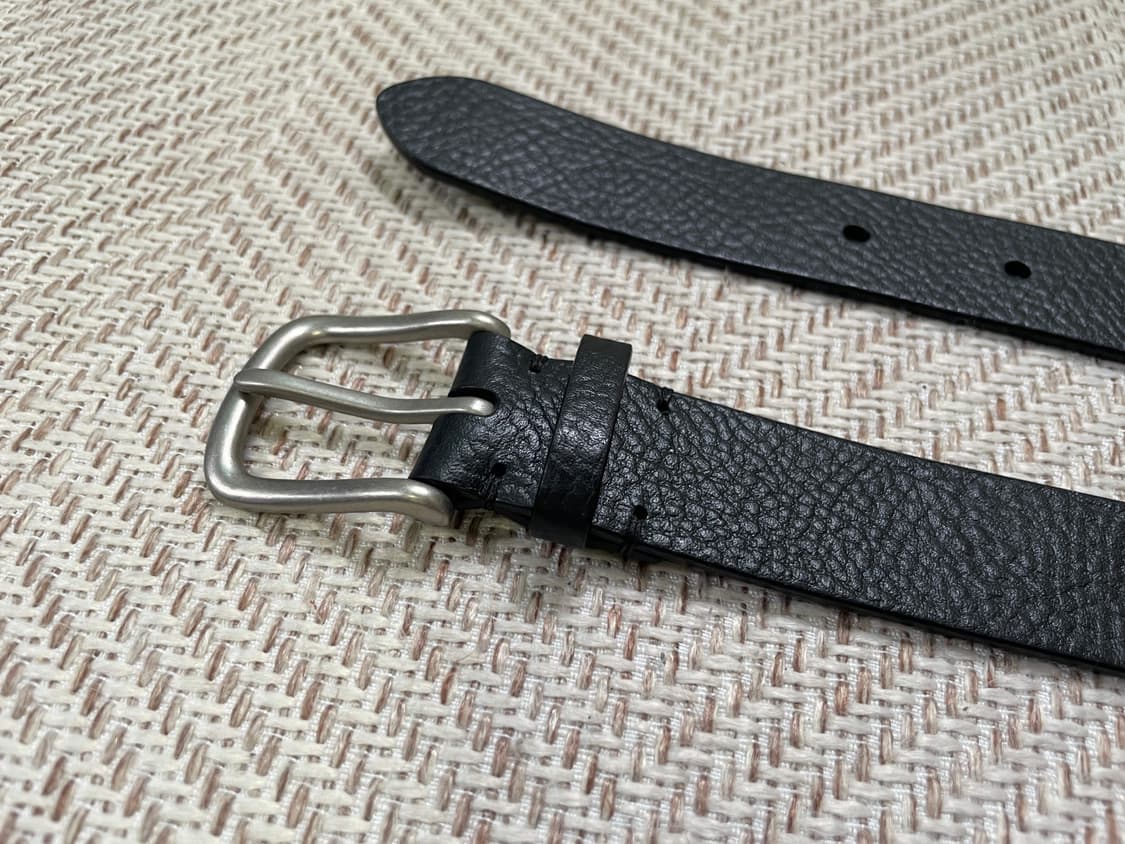 빈티지 genurine leather 실버버클 레더벨트  상품이미지5