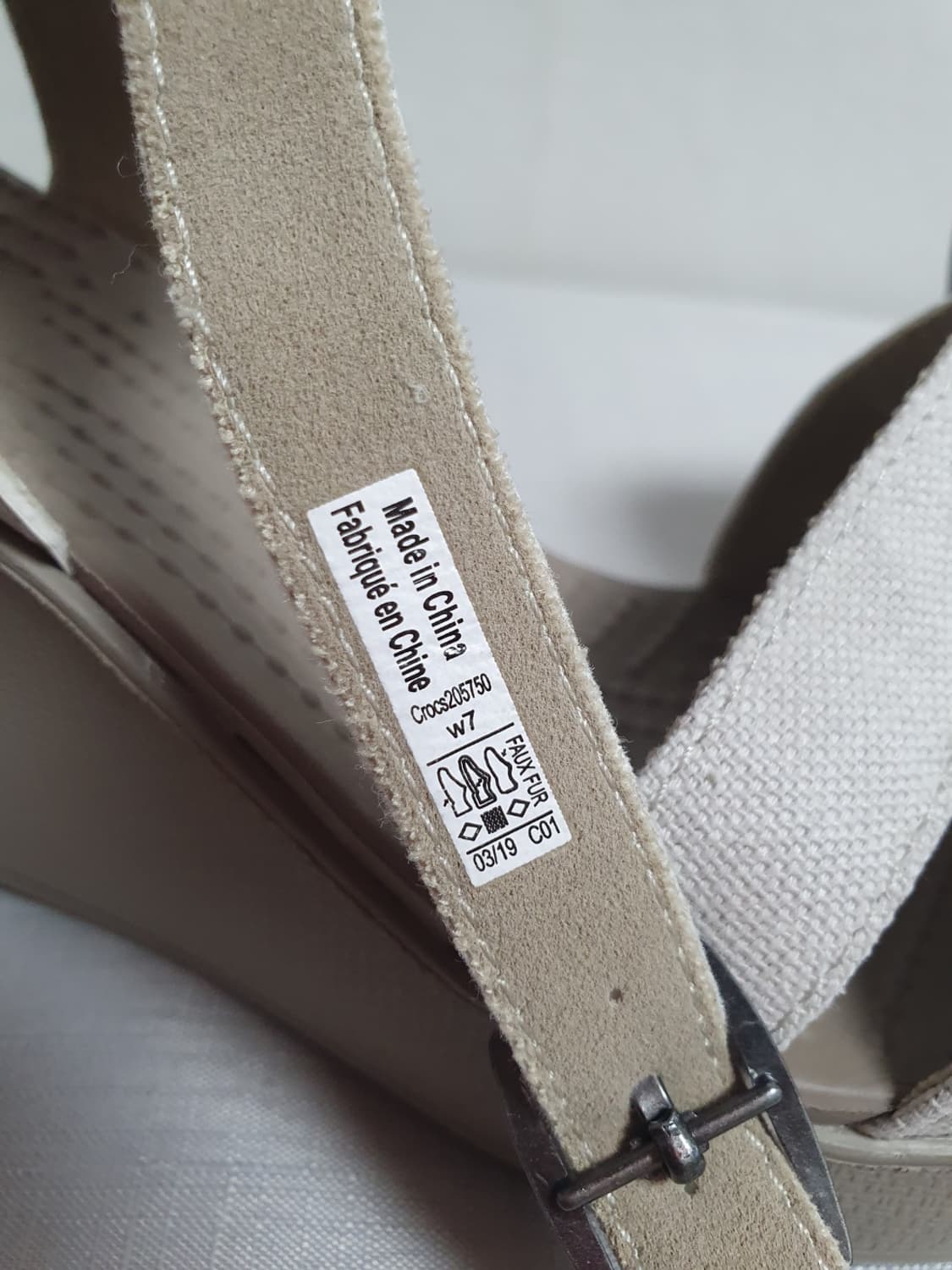 무료배송 240mm 크록스 샌들 레이 웨지힐샌들 그레이 상품이미지10