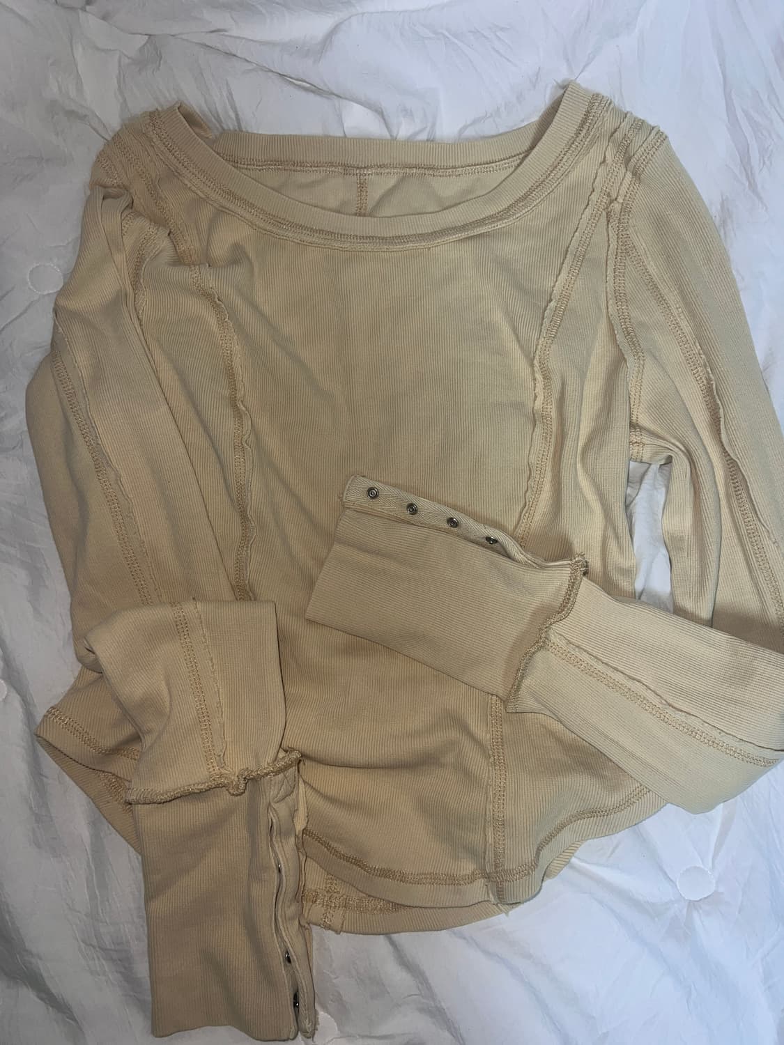 lemon button t shirt 소매 버튼 골지 티셔츠 상품이미지1