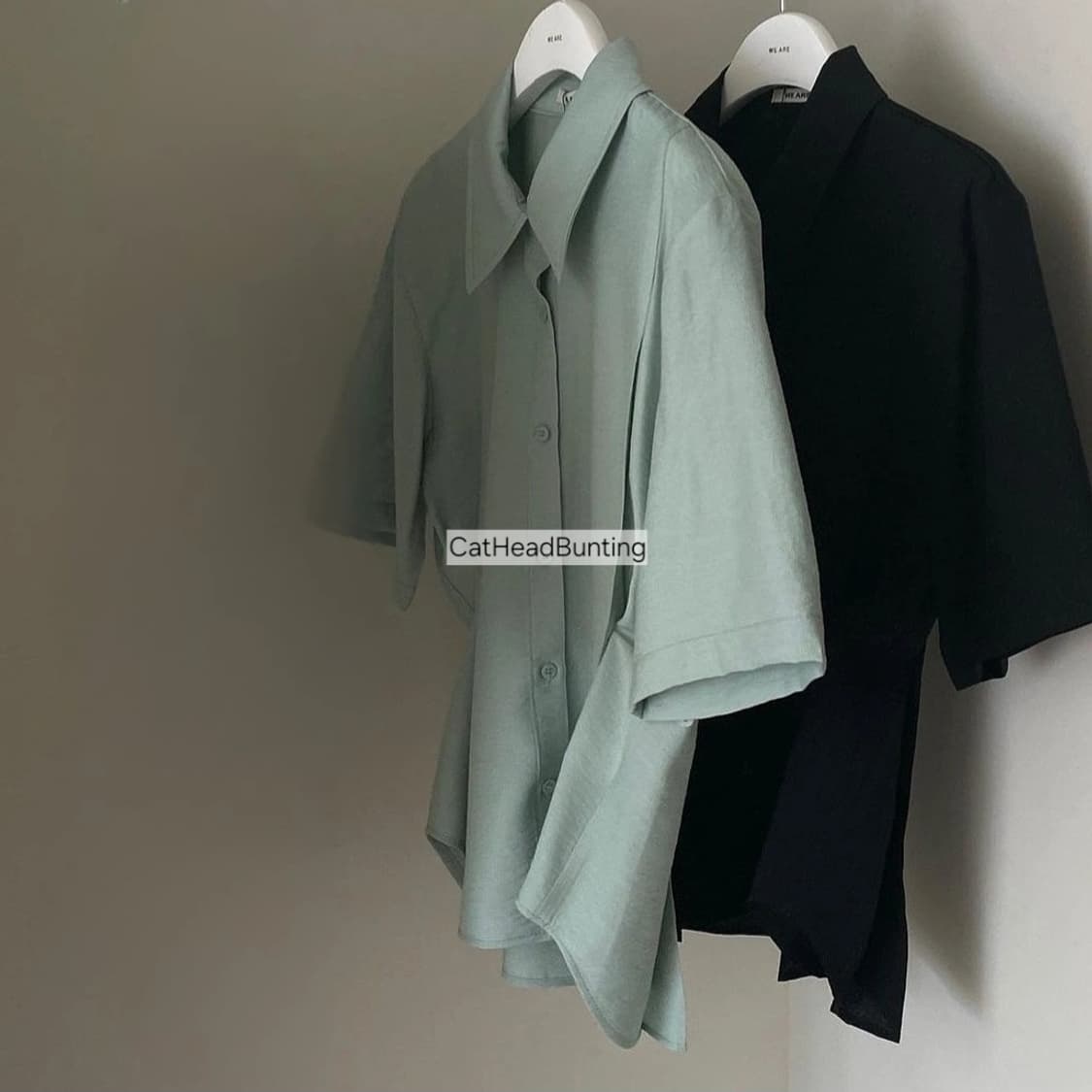 위아 WE ARE 비쥬 남방 셔츠 진민트 상품이미지6