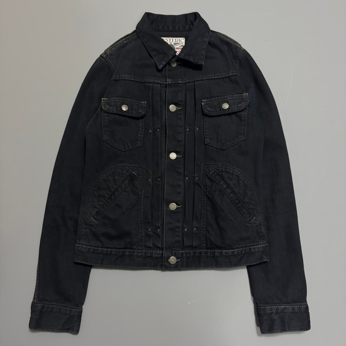 히스테릭글래머 블랙컬러 후면 자수 로고 데님 트러커 자켓 상품이미지8