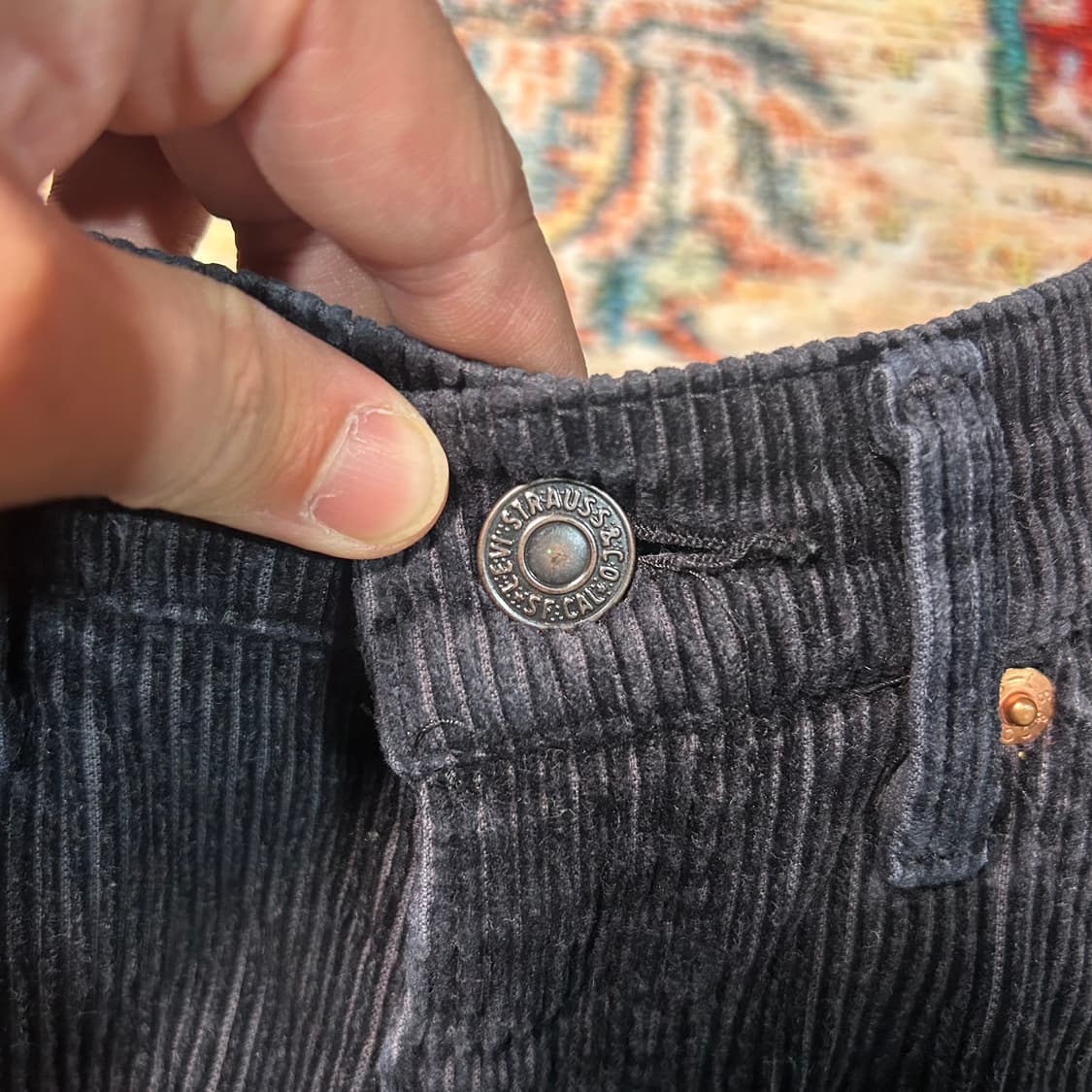 [28] 00s 리바이스 made in japan 코듀로이 팬츠 블랙  상품이미지3