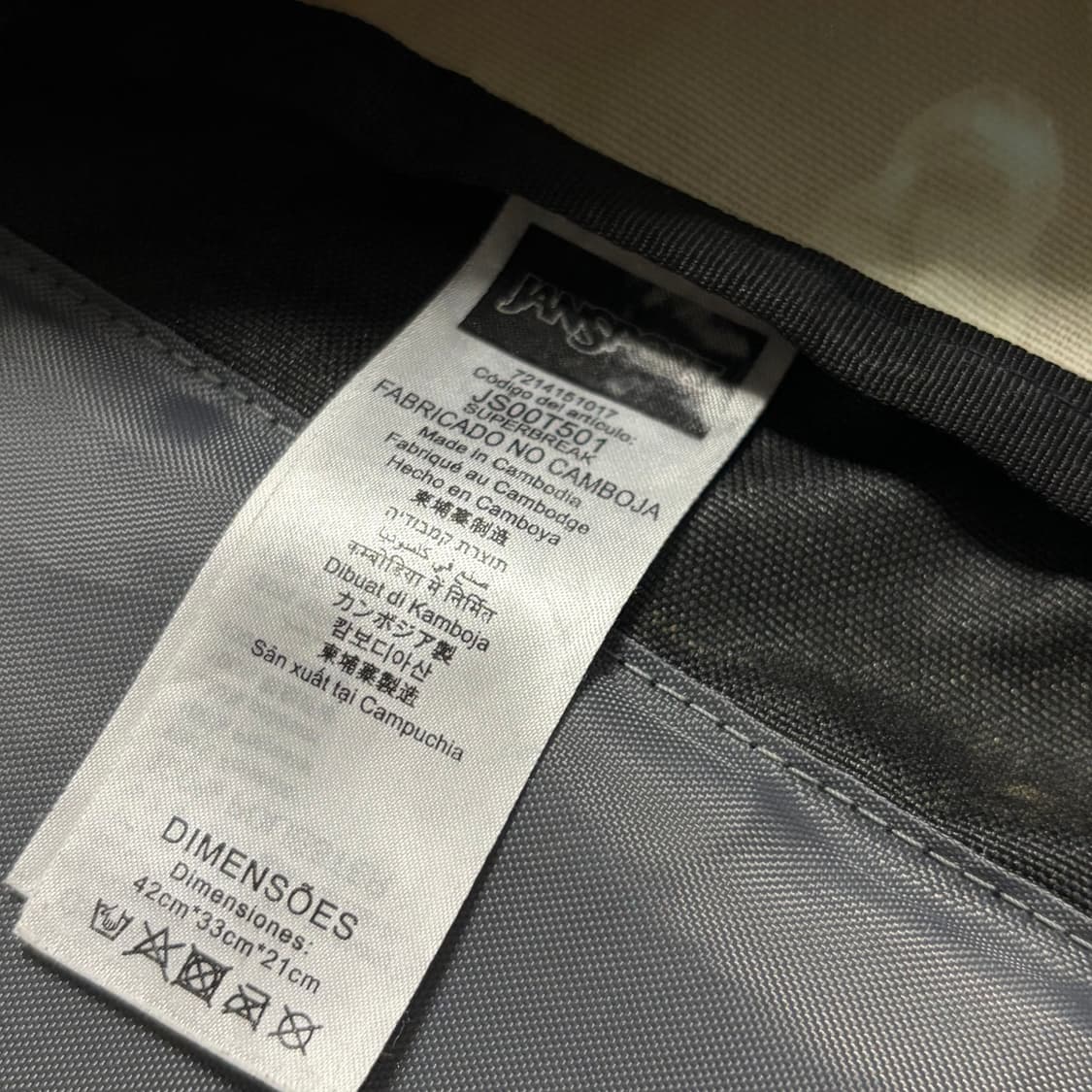 팔로워 특가 잔스포츠 콜라보 해골 백팩 가방 상품이미지5