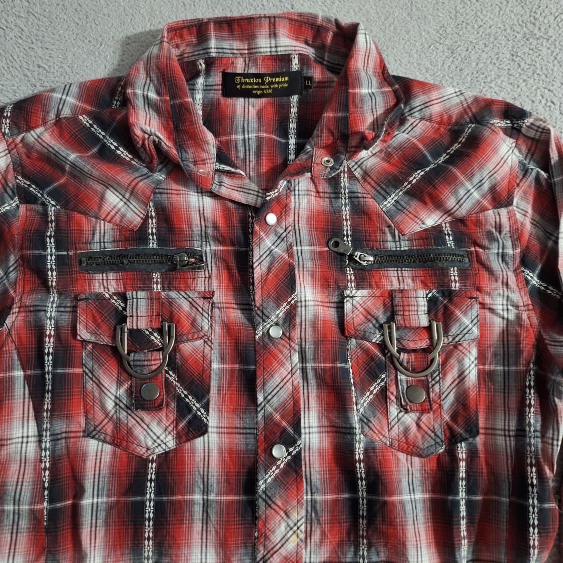 Punk res check shirt 상품이미지2