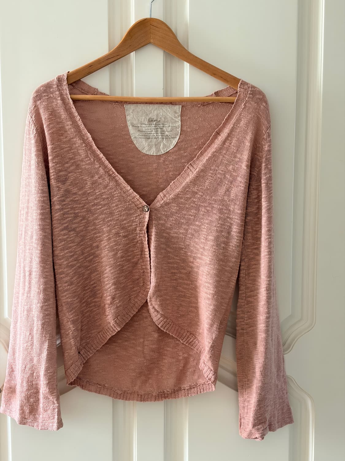 Ohana 빈티지 레이어드 원버튼 가디건 상품이미지1