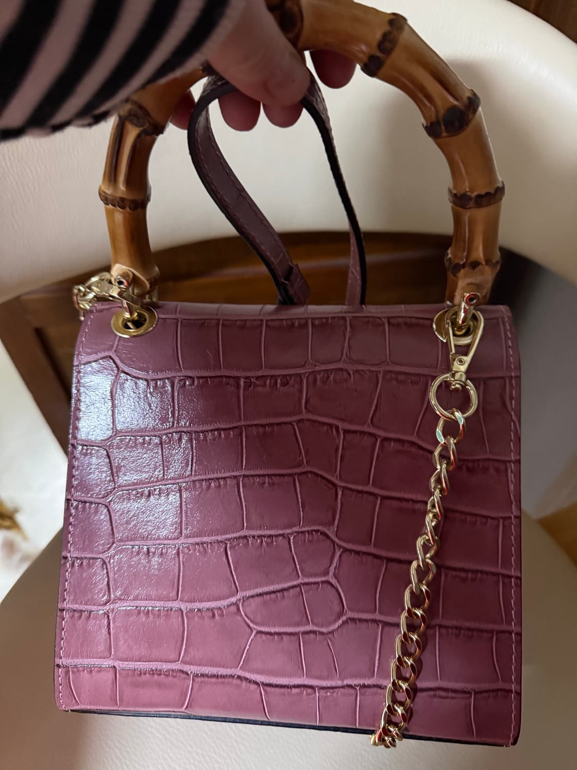 통가죽미니뱀부가방거의새거 상품이미지3