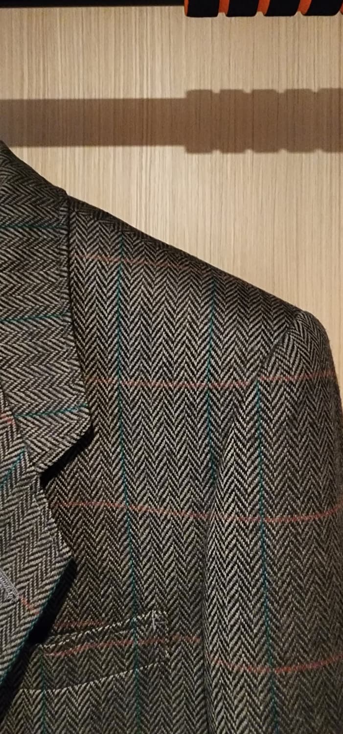 그레이 헤링본 모직자켓 M 상품이미지3